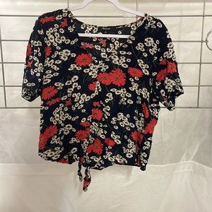 Floral Shirt with tie
